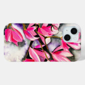 ピンクのマグノリアの水彩画 Case-Mate iPhoneケース (裏面 (横))