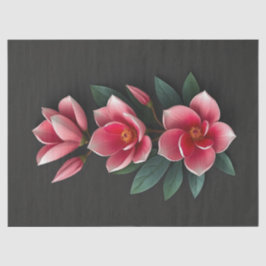 ピンクのマグノリアの花 薄葉紙