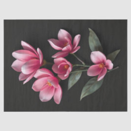 ピンクのマグノリアの花 薄葉紙