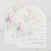 ピンクのマグノリアの誓い更新 招待状 (正面/裏面)