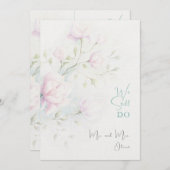 ピンクのマグノリアの誓い更新 25周年 招待状 (正面/裏面)