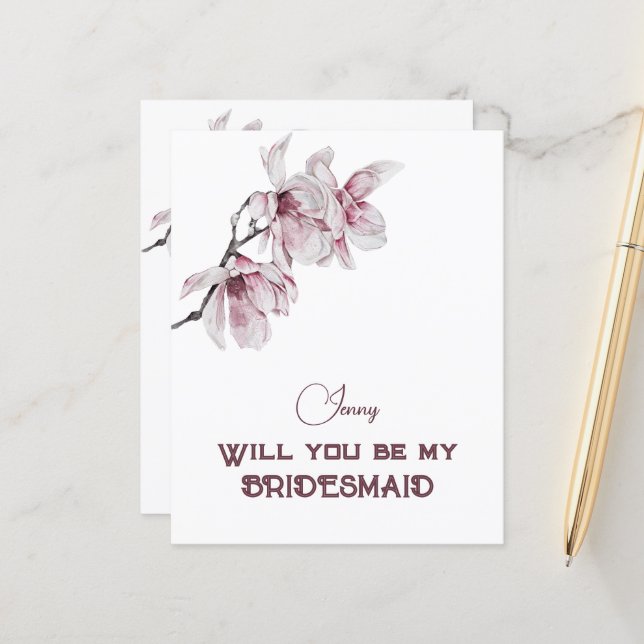 ピンクのマグノリアスが私の花嫁になる (正面/裏面インサイチュ)