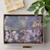 ピンクのマグノリア分岐水の色の紫の背景 薄葉紙 (ギフト)