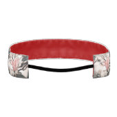 ピンクのマグノリア枝のスケッチ アスレチックヘッドバンド (裏面)