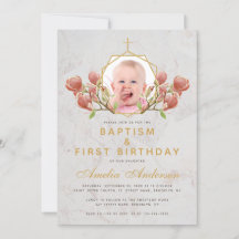 ピンクのマグノリア　フォトガール　洗礼　ファーストバースデー