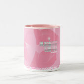 ピンクのマグw/Pinkのハイライト! ツートーンマグカップ (中央)