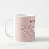 ピンクのマジカルユニコーンの紙吹雪 コーヒーマグカップ (左)