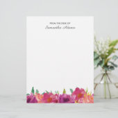 ピンクのマゼンタによっては水彩画のノートが開花します レターヘッド (スタンド正面)