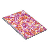 ピンクのマゼンタ赤オレンジ色の抽象芸術禅の花花びら ノートブック (右側)