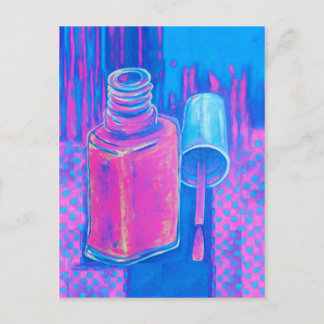 ピンクのマニキュアでかわいらしい ポストカード