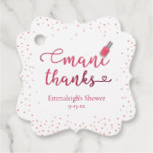 ピンクのマニ感謝 フェイバータグ (正面)