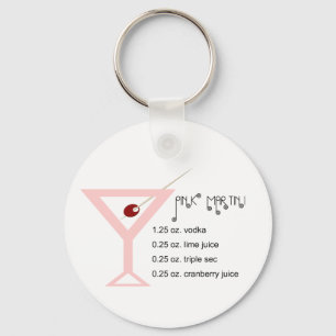 ピンクのマルティーニKeychain キーホルダー