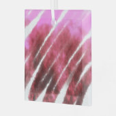 ピンクのマロン水カラー抽象芸術スプラッシュパターンs ガラスオーナメント (正面左)