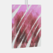 ピンクのマロン水カラー抽象芸術スプラッシュパターンs ガラスオーナメント (正面右)
