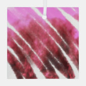 ピンクのマロン水カラー抽象芸術スプラッシュパターンs ガラスオーナメント (裏面)