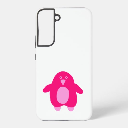 ピンクのマンガペンギン SAMSUNG GALAXYケース (裏面)