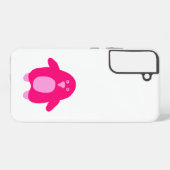 ピンクのマンガペンギン SAMSUNG GALAXYケース (裏面横)