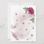 ピンクのマーブグリーンの幾何学的ブライダルシャワー 招待状 (裏面)