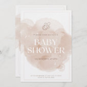 ピンクのマーベルの赤ちゃんシャワーの招待状 招待状 (正面/裏面)