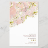 ピンクのマーリングデザインの価格リストのフライヤー チラシ (裏面)