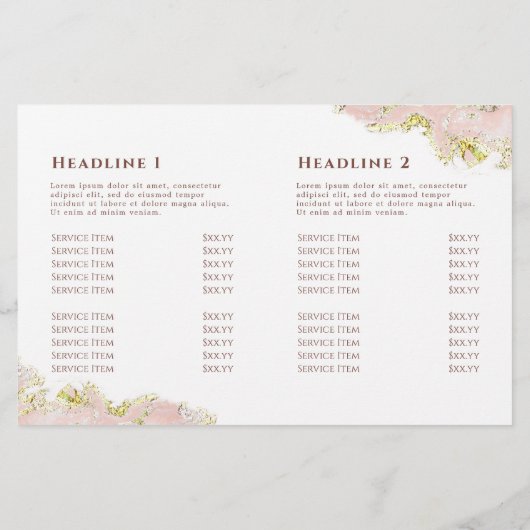 ピンクのマーリングデザイン2折パンフレット (裏面)