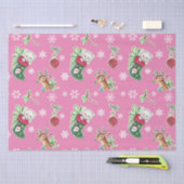 ピンクのミオウィクリスマスハッピートナカイ 薄葉紙 (クラフト)