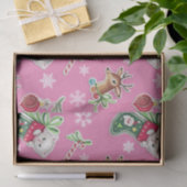 ピンクのミオウィクリスマスハッピートナカイ 薄葉紙 (ギフト)