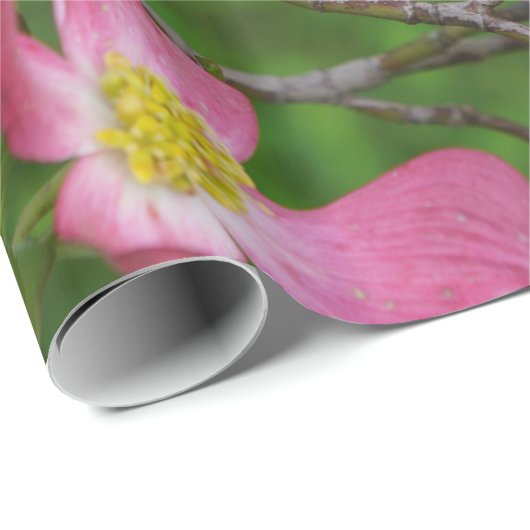 ピンクのミズキのギフトの包装紙 ラッピングペーパー (ロールコーナー)