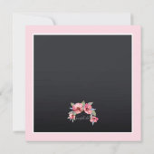 ピンクのミズキの招待状 招待状 (裏面)