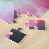 ピンクのミズキの花のパーソナライズなギフトのパズル ジグソーパズル (側面)