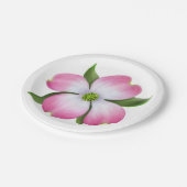 ピンクのミズキの花のプレート ペーパープレート (アングル)