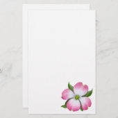 ピンクのミズキの花の文房具 便箋 (正面/裏面)