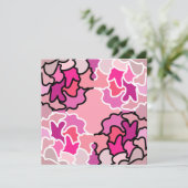 ピンクのミッドセンチュリー幾何学模様アートに カード (スタンド正面)