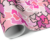 ピンクのミッドセンチュリー幾何学模様アートに ラッピングペーパー (ロールコーナー)