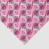 ピンクのミッドセンチュリー幾何学模様アートに 薄葉紙 (詳細)