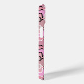 ピンクのミッドセンチュリー幾何学模様アートに Case-Mate iPhoneケース (裏面 / 右)