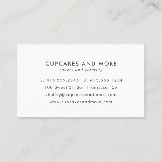 ピンクのミニマエレガントリスト名刺の手書き入力 名刺 (裏面)