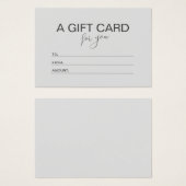 ピンクのミニマリスト伝票金額ギフトカード (正面&裏面)