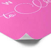 ピンクのミニマリスト妖精へようこそ ポスター (角)