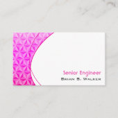 ピンクのミニマルモダンリスト幾何学的名刺 名刺 (正面)