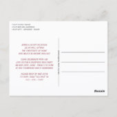 ピンクのミニマル卒業発表 ポストカード (裏面)