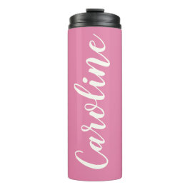 ピンクのミニマル書名パーソナライズされた タンブラー