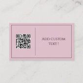 ピンクのミニマルqrコードシンプルかわいい名刺 名刺 (正面)