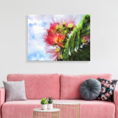 ピンクのミモサの花の木 キャンバスプリント (インサイチュ (リビング))