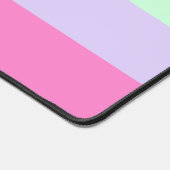 ピンクのミントグリーンパープルストライプのパターン名 デスクマット (コーナー)