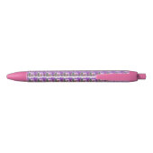 ピンクのミーアキャット ロゴ パターン, 青ボールペン (裏面)