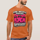 ピンクのミープル部隊 Tシャツ (正面)