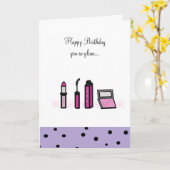 ピンクのメイクアップそうGlam カード (黄色い花)