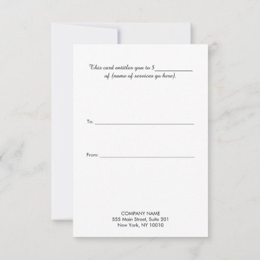 ピンクのメイクアップアーティストの口紅ギフト券 (裏面)