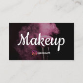ピンクのメイクアップアーティスト 名刺 (裏面)